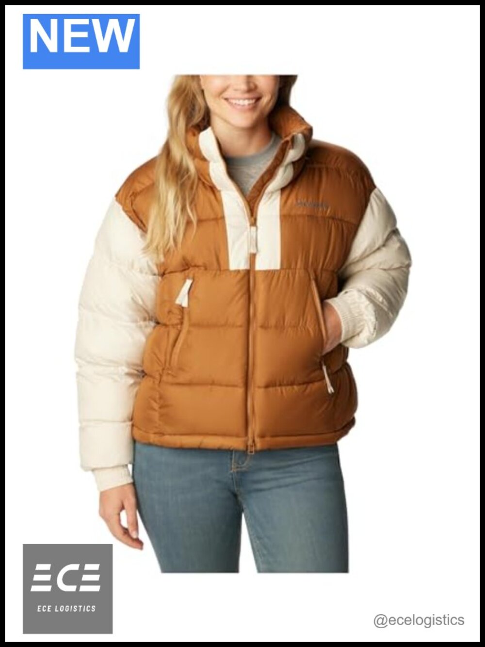Columbia Pike Lake II Cropped Jacket Omni-Heat Insulated Quilted